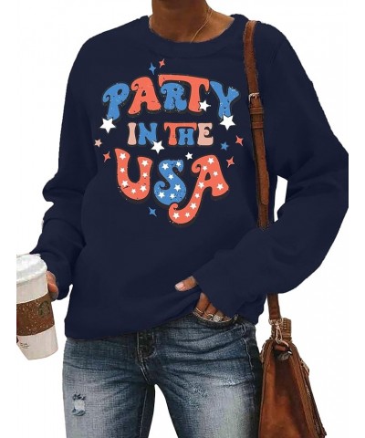 USA Sweatshirt Women American Flag Shirt Patriotic TShirt Stars Stripes Pullover 4th of July Tee Tops Navy2 $17.54 Hoodies & ...