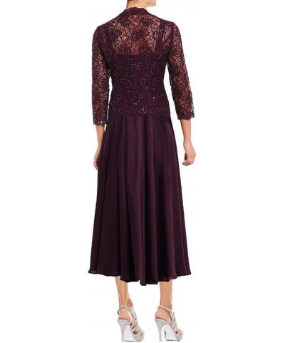 Mother of The Bride Dresses Mother of The Groom Dresses Beaded Wedding Guest Groom Dress with Jacket Rust $42.84 Dresses