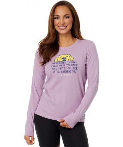 I'll Be Watching You Long Sleeve Crusher™ Tee Violet Purple $15.11 Activewear