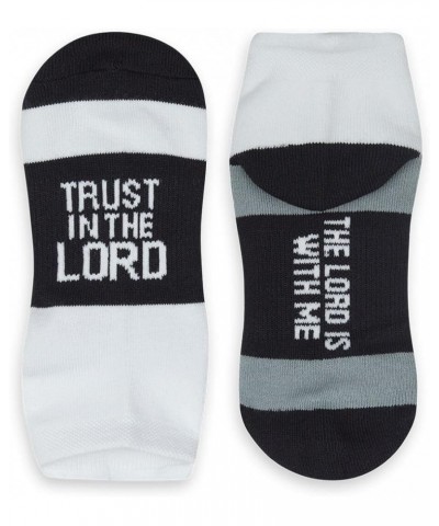 Inspirational Athletic Running Socks | Women's Woven Low Cut | Inspirational Slogans | Over 25 Styles Trust in the Lord (Blac...