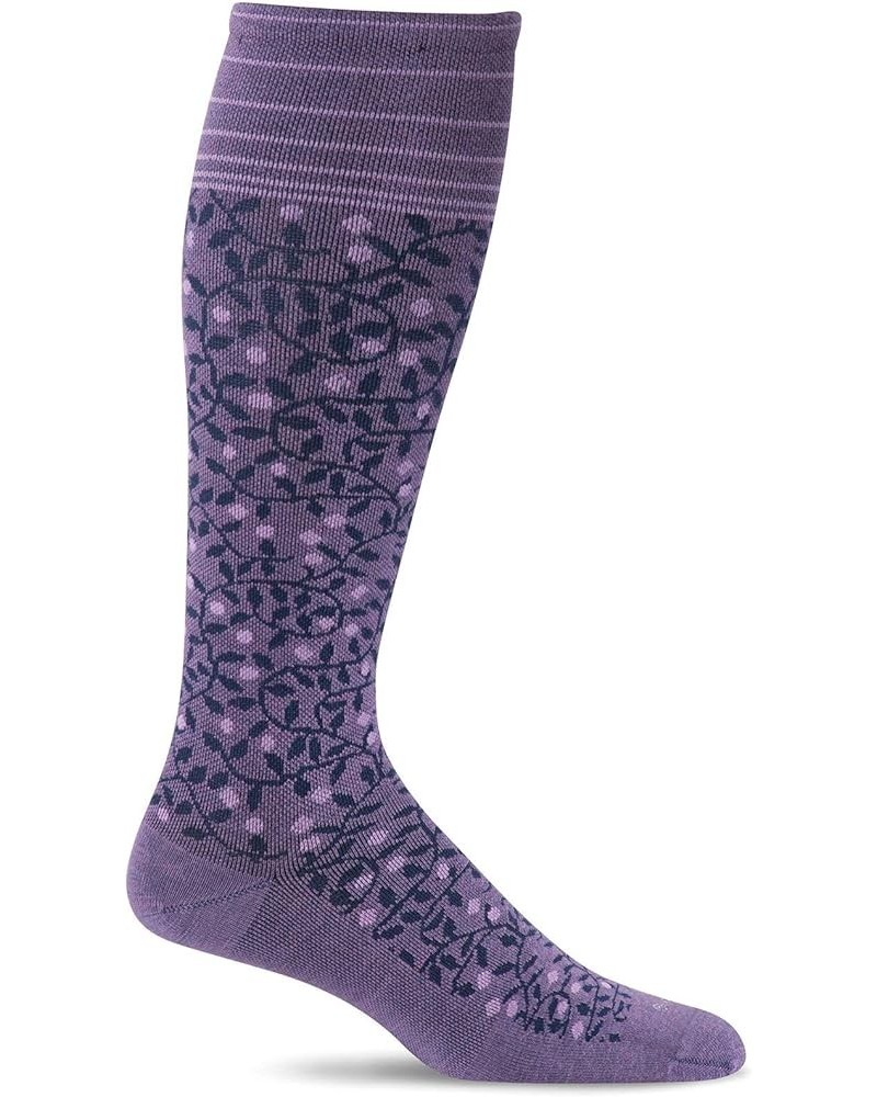 Women's New Leaf Firm Graduated Compression Sock Plum $19.24 Activewear