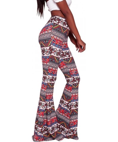 Women High Waisted Fit Flare Ethnic Paisley Floral Bell Bottoms Yoga Pants Flared Leggings Boho7 $22.79 Leggings