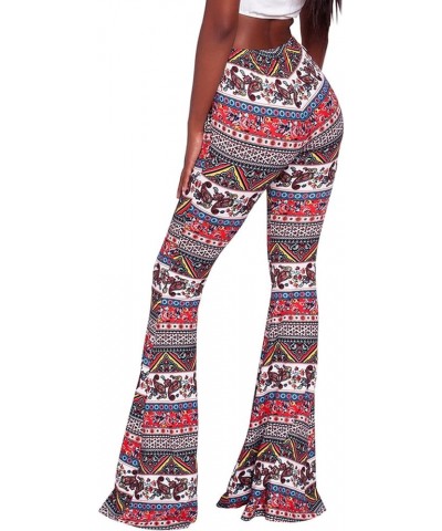 Women High Waisted Fit Flare Ethnic Paisley Floral Bell Bottoms Yoga Pants Flared Leggings Boho7 $22.79 Leggings