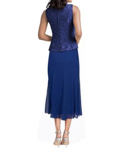 Mother of The Bride Dresses with Jacket Mother of The Groom Dresses Lace Wedding Guest Dresses for Women Navy Blue $34.50 Dre...