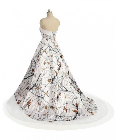 Women's Camouflage Wedding Dress Tulle Ball Gown Prom Quinceanera Dresses Blush $40.92 Dresses