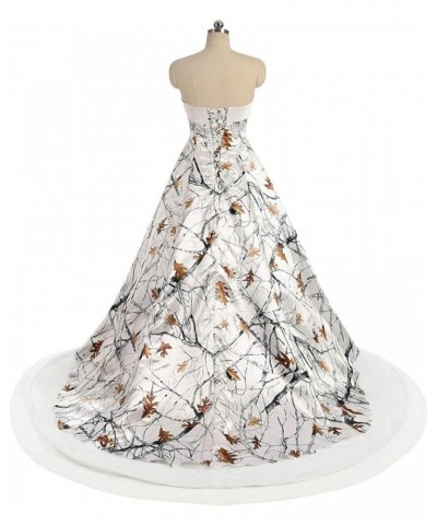 Women's Camouflage Wedding Dress Tulle Ball Gown Prom Quinceanera Dresses Blush $40.92 Dresses