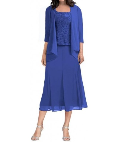 Mother of The Bride Dresses with Jacket Mother of The Groom Dresses Lace Wedding Guest Dresses for Women Navy Blue $34.50 Dre...