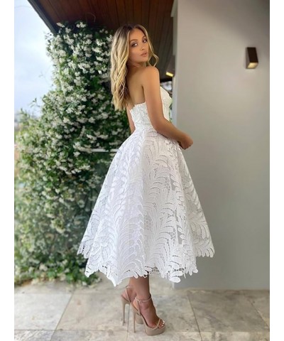 Lace 2024 Prom Dresses Short Sweetheart Neck Homecoming Dresses A Line Formal Dresses for Teens Navy $53.00 Dresses