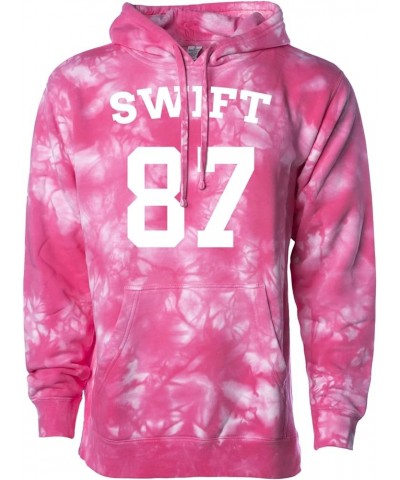 Swift 87 - Boyfriend Dating Football Player Unisex Hoodie Sweatshirt Pink Tie Dye $17.69 Activewear