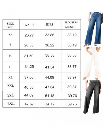 Oprah Favorite Jeans Stretch Seamed Front Jeans, Elastic Wide Leg Denim Pants High Waisted Jean for Women A $26.99 Jeans