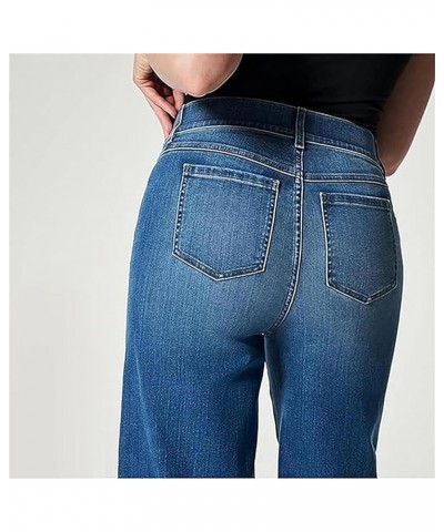 Oprah Favorite Jeans Stretch Seamed Front Jeans, Elastic Wide Leg Denim Pants High Waisted Jean for Women A $26.99 Jeans