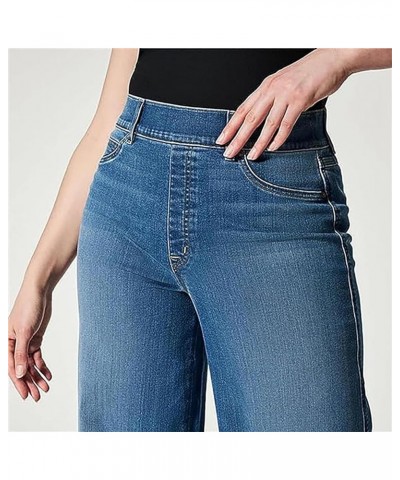 Oprah Favorite Jeans Stretch Seamed Front Jeans, Elastic Wide Leg Denim Pants High Waisted Jean for Women A $26.99 Jeans