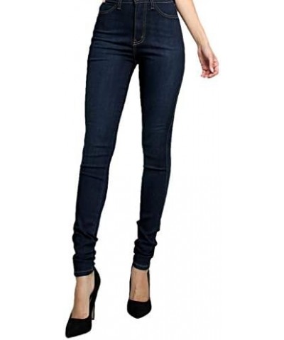 Vibrant Women's Classic High Waist Denim Skinny Jeans Original Dark Stone $19.74 Jeans