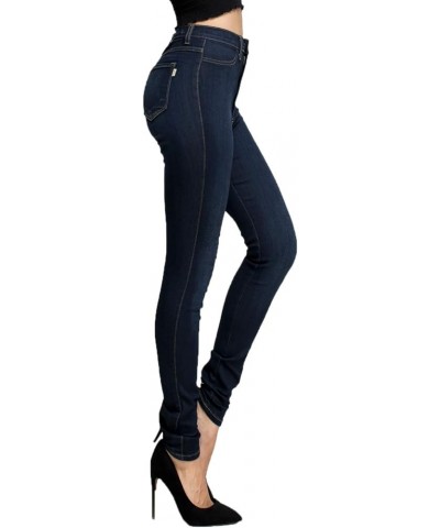 Vibrant Women's Classic High Waist Denim Skinny Jeans Original Dark Stone $19.74 Jeans