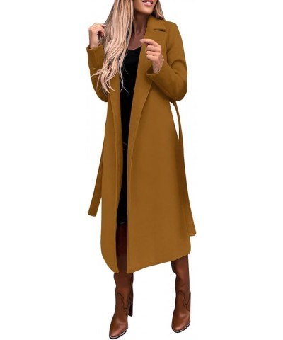 Winter Coats For Women, Fall Park Tunic Windbreaker Womans Long Sleeve Trendy Tweed Warm Coat Baggy Lapel 03coffee $14.86 Coats