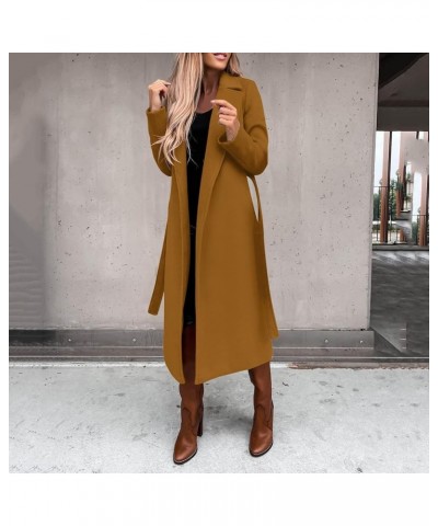 Winter Coats For Women, Fall Park Tunic Windbreaker Womans Long Sleeve Trendy Tweed Warm Coat Baggy Lapel 03coffee $14.86 Coats