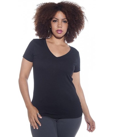 4 Pack Zenana Women's Basic V-Neck T-Shirts Black, Grey $12.42 T-Shirts