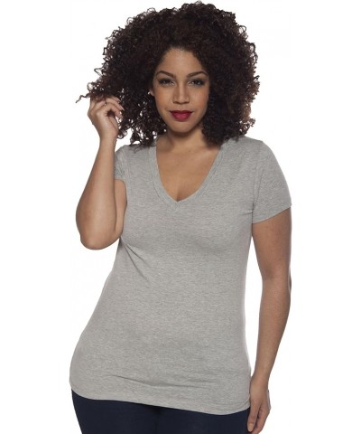 4 Pack Zenana Women's Basic V-Neck T-Shirts Black, Grey $12.42 T-Shirts