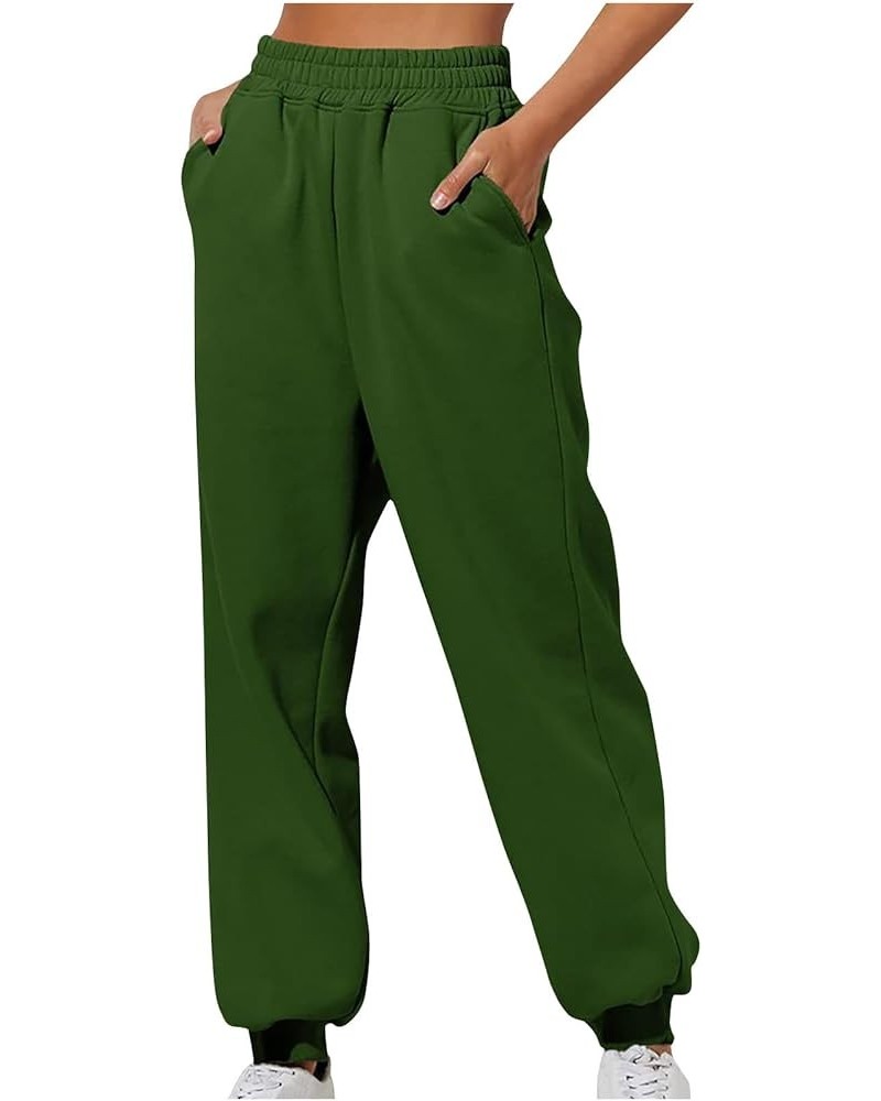 Womens High Waisted Loose Sweatpants Oversized Comfy Workout Joggers Athletic Fashion Lounge Pants A12 Army Green $14.99 Acti...