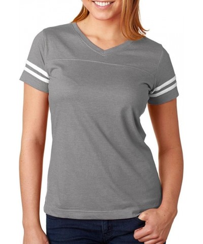 Ladies Gameday Mash-Up Long Sleeve Fine Jersey Tee (3534) Vintage Heather/Blended White $7.88 T-Shirts