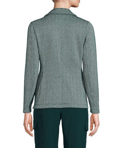 Women's Sweater Fleece Blazer Jacket - The Blazer Deep Balsam Herringbone $30.59 Jackets