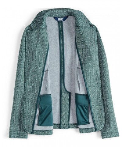 Women's Sweater Fleece Blazer Jacket - The Blazer Deep Balsam Herringbone $30.59 Jackets