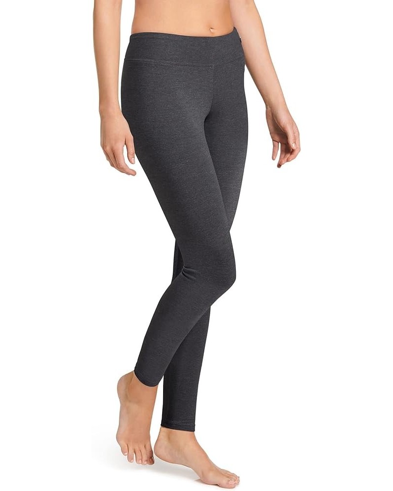 Women's Activewear Cotton Stretch Ankle Legging Charcoal Grey Heather $11.52 Activewear