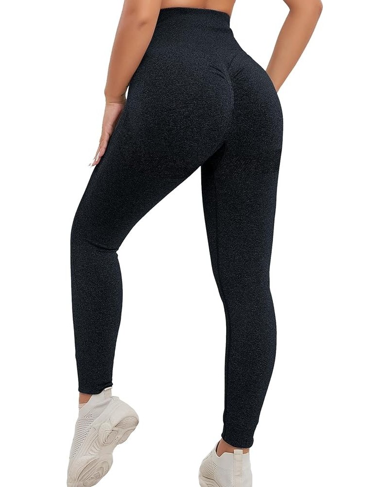 Seamless Scrunch Butt Lifting Leggings for Women Tummy Control High Waisted Gym Workout Yoga Pants Navy $14.10 Leggings