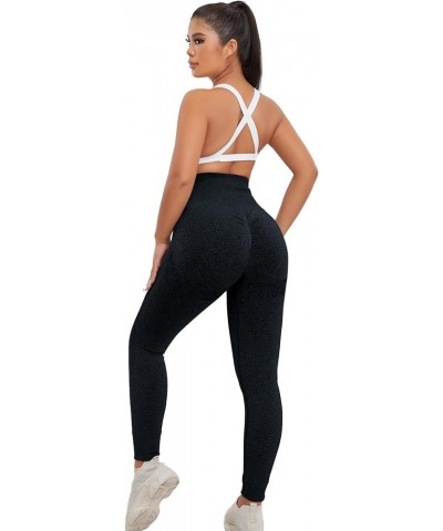 Seamless Scrunch Butt Lifting Leggings for Women Tummy Control High Waisted Gym Workout Yoga Pants Navy $14.10 Leggings