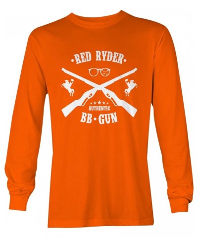 Red Ryder Authentic BB Gun - Movie Parody Unisex Long Sleeve Shirt Orange $13.77 T-Shirts