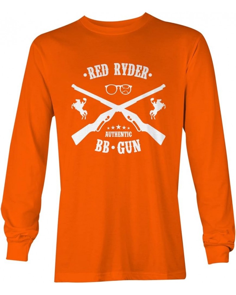 Red Ryder Authentic BB Gun - Movie Parody Unisex Long Sleeve Shirt Orange $13.77 T-Shirts