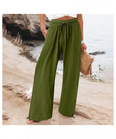 Women's Casual Pants Elastic Waist Womens with Pockets Plus Size Office Work Business for Women Wide Leg Stretch Pants Ag $9....