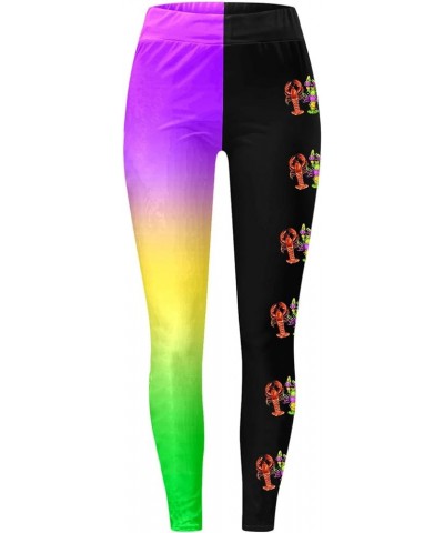 Women's Yoga Pants Mardi Gras Fancy Mask Print Leggings Seamless High Waist Joggers Pants Lightweight Athletic Workout Pants ...