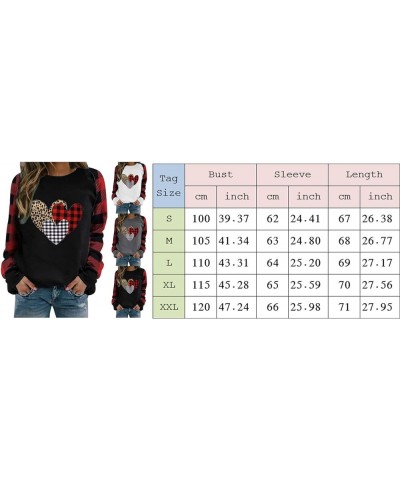 Valentines Day Long Sleeve Shirts for Women St. Patricks Day 2024 Cute Heart Print Casual T-Shirts Trendy Blouses 5-black $6....