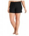 Women's Plus Swim Shorts Swimsuit Black Black $9.00 Swimsuits