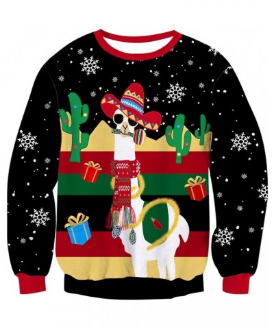 Ugly Christmas Sweater for Women Knitted Pullover Long Sleeve Top Crewneck Xmas Alpaca-3 $17.16 Sweaters