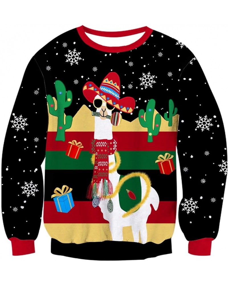 Ugly Christmas Sweater for Women Knitted Pullover Long Sleeve Top Crewneck Xmas Alpaca-3 $17.16 Sweaters