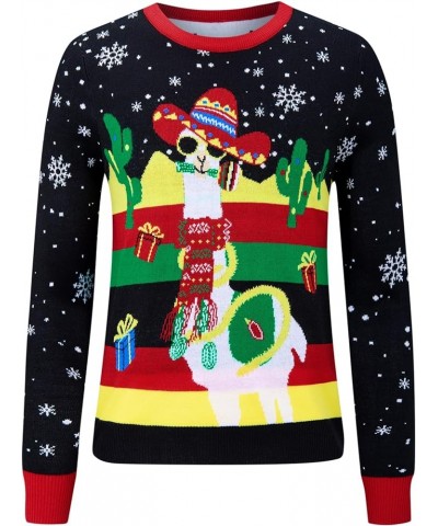 Ugly Christmas Sweater for Women Knitted Pullover Long Sleeve Top Crewneck Xmas Alpaca-3 $17.16 Sweaters