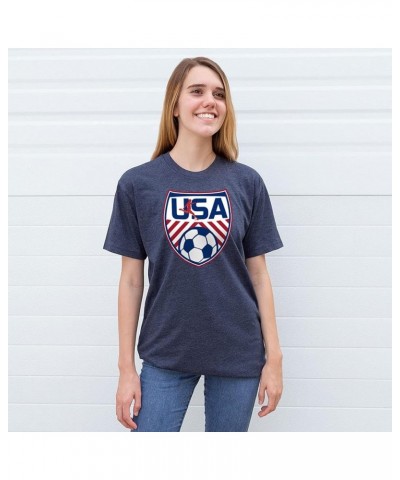 Soccer USA Short Sleeve T-Shirt | Soccer Tee | Youth and Adult Sizes Adult Navy $17.15 Tops