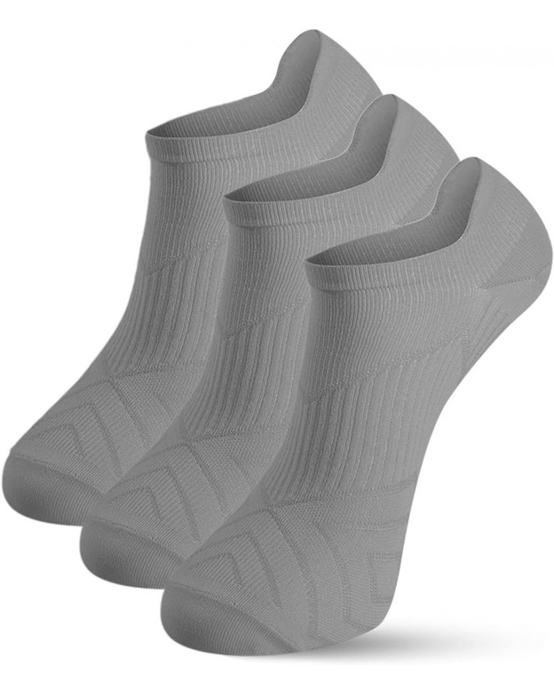 Athletic Running Socks for Women - Low Cut Ankle Socks - No Show Socks Grey*3 $8.84 Activewear