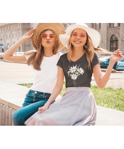 Women Cute Graphic Tees Casual T-Shirt Loose Fit Shirts Short Sleeve Tops Daisy1 $10.00 T-Shirts