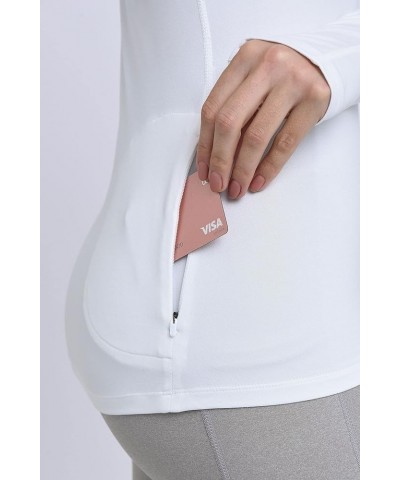 Women's Lightweight Fusion Quickdry Long Sleeve Half-Zip Running Top Cloud White $13.80 Activewear