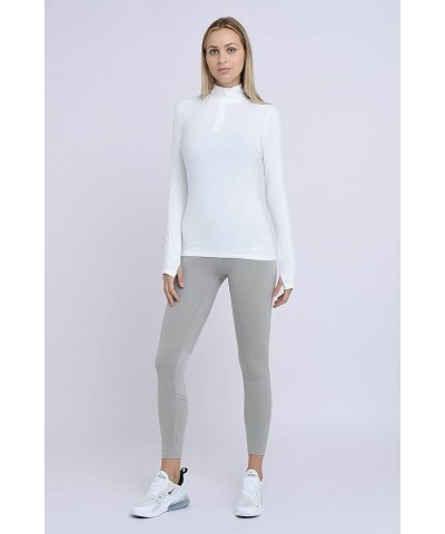 Women's Lightweight Fusion Quickdry Long Sleeve Half-Zip Running Top Cloud White $13.80 Activewear