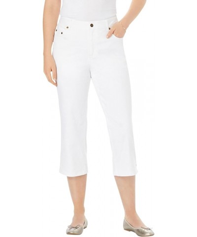 Women's Plus Size Petite Capri Stretch Jean White $20.19 Jeans