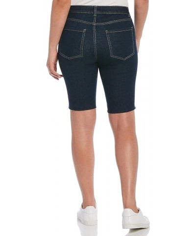 Women's High Rise Cut-Off Bermuda Shorts Dark Indigo Wash $10.47 Shorts