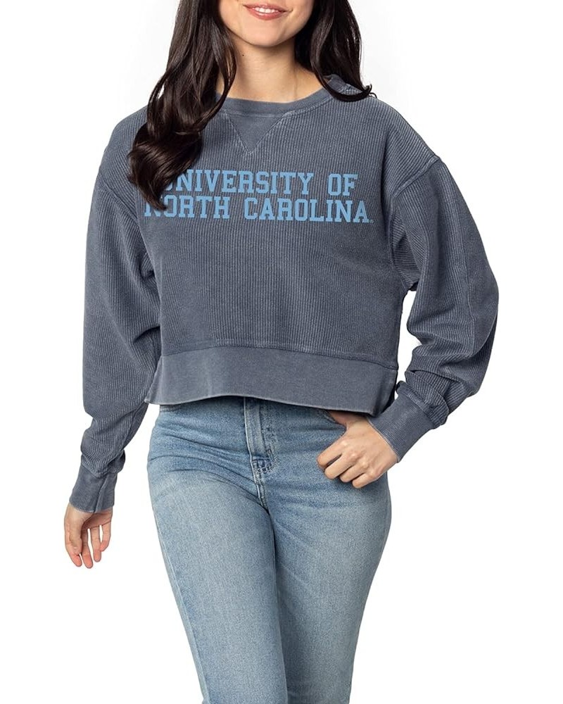 Women's Corded Boxy Pullover North Carolina Tar Heels Navy $9.98 Sweaters