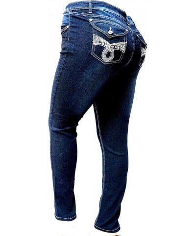 L'square/Jack David/Be By Hailey Dark Blue Women's Plus Size Denim Jeans Stretch Bootcut/Skinny Pants L'square Ls98173ms Blue...