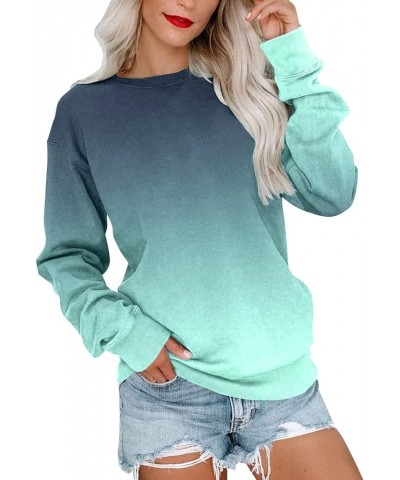 Womens Long Sleeve Valentines Day Shirt Crewneck Sweatshirt Casual Loose Blouses Cute Holiday Tops Pullover I-01-blue $13.49 ...