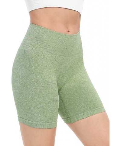 Workout Shorts for Women 3 Pack High Waisted Seamless Yoga Shorts Athletic Gym Biker Shorts Grey/Sky-blue/Grass-green $18.59 ...