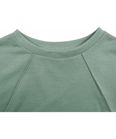 Womens Casual Sweatshirts Long Sleeve Cute Pullovers Crew Neck Relaxed Fit Tops Green $8.77 Hoodies & Sweatshirts